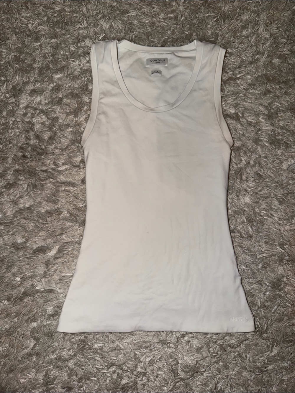 Aritzia White Scoop Neck Tank Top